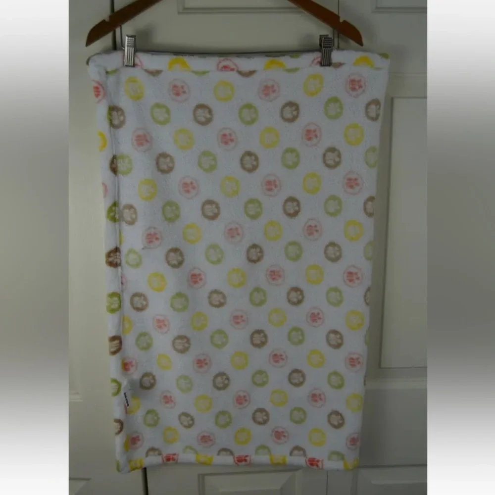 Disney Honeybee Baby Blanket White Green Yellow Orange Brown Bee Circles Lovey